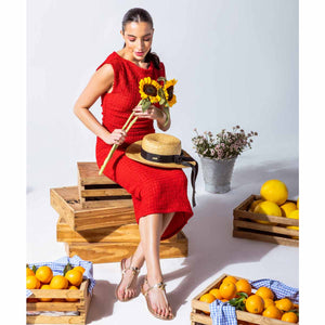 Saint Elara Stone Embellished Gold Leather Sandals