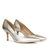 Saint Layla Metallic Gold Leather Pumps