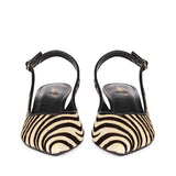 Saint Sloane Zebra Print Pony Hair Leather Pumps