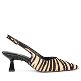 Saint Sloane Zebra Print Pony Hair Leather Pumps
