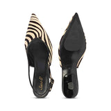 Saint Sloane Zebra Print Pony Hair Leather Pumps