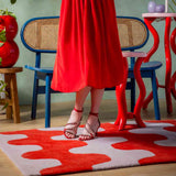 Saint Vittoria Stone Embellished Red Strappy Stilettos