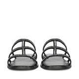 Saint Grady Strass-Embellished Black Leather Sandals