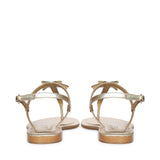 Saint Avril Starfish Jeweled Gold Leather Sandals