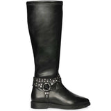 Saint Selene Studded O-Ring Strap Stretch Napa Long Boots