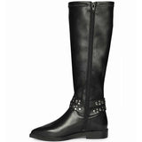 Saint Selene Studded O-Ring Strap Stretch Napa Long Boots