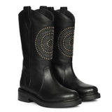 Saint Lilah Black Leather Long Boots