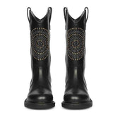 Saint Lilah Black Leather Long Boots
