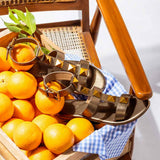 Saint Ida Metal Studded Bronze Metallic Leather Sandals