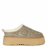 Saint Glaressa Studded Platform Suede Leather Slip-Ons
