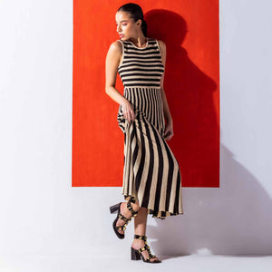 Saint Agnes Black Leather Metal Studded Block Heels