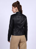 Saint Edwina Black Leather Women Cafe Racer Jackets