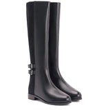 Saint Serafina Black Leather Knee High Boots - SaintG India