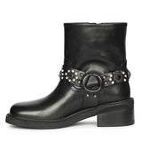 Saint Amada Multi Studs O-Ring Leather Ankle Boots