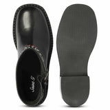 Saint Amada Multi Studs O-Ring Leather Ankle Boots