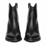 Saint Juana Handwoven Black Leather Ankle Boots