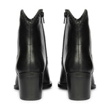 Saint Juana Handwoven Black Leather Ankle Boots