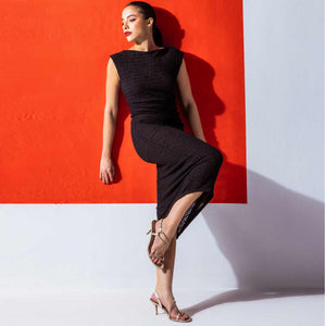 Saint Nessa Crystal Embellished Gold Leather Stilettos