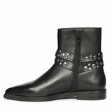 Saint Ardyn Metal Studs Black Leather Ankle Boots