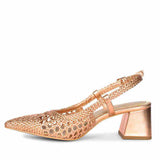 Saint Anya Cipria Hand Woven Leather Block Heels