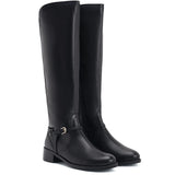 Saint Drusilla Black Leather Knee High Boots - SaintG