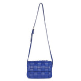 Giada Blue Woven Leather Cross Body Sling Bags