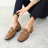Saint Jenny Taupe Suede Leather Handcrafted Moccasins