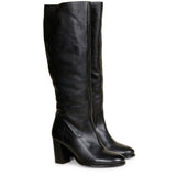 Saint Claretta Black Leather Knee High Slouch Boots - SaintG India