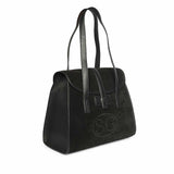 Verdeana Black Leather Tote Handbags