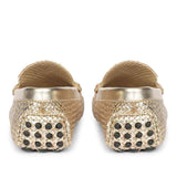 Saint Aurora Gold Handwoven Leather Horsebit Loafers