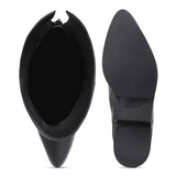 Saint Grace Black Leather Above The Knee Boots