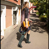 Saint Erin Green Suede Leather Kitten Heel Long Boots