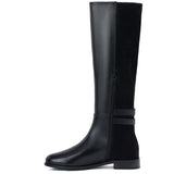 Saint Serafina Black Leather Knee High Boots - SaintG India