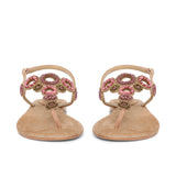 Saint Chiara Nude Leather Flats