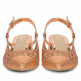 Saint Anya Cipria Hand Woven Leather Block Heels