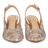 Saint Tamia Pink & Cipria Metallic Hand Woven Leather Pumps