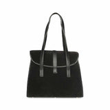 Verdeana Black Leather Tote Handbags