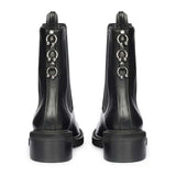 Saint Aitana Trio Ring Black Leather High Ankle Boots