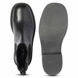 Saint Aitana Trio Ring Black Leather High Ankle Boots