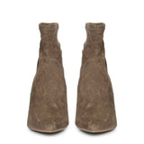 Saint Jemima Taupe Stretch Suede Stilettos Ankle Boots