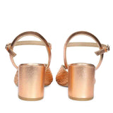 Saint Athena Cipria Metallic Hand Woven Leather Heels
