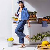 Saint Delaney Platin Hand Woven Leather Block Heels