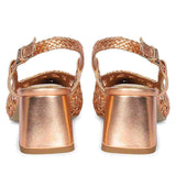 Saint Anya Cipria Hand Woven Leather Block Heels