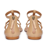 Saint Quincy Multi Stones Studded Natural Leather Sandals