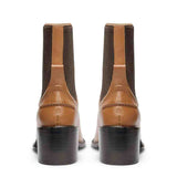 Saint Zoie Camel High Ankle Leather Chelsea Boots