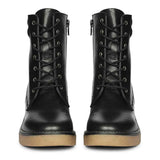 Saint Esme Black Leather Lace Up Boots