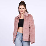 Saint Fernanda Magenta Fur Women's Jackets