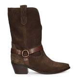 Saint Belkis Brown Suede Leather Cowbboy Boots