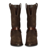 Saint Belkis Brown Suede Leather Cowbboy Boots