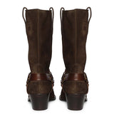 Saint Belkis Brown Suede Leather Cowbboy Boots